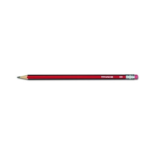 Ołówek Titanum techniczny z gumką 4H-30755