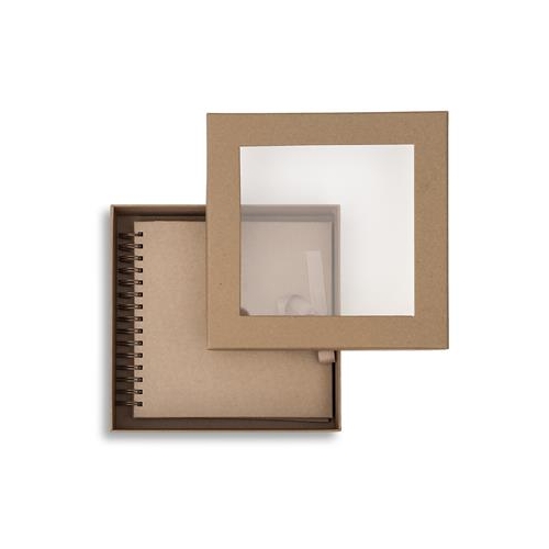 Pudełko na album 23,5x23,5x6,5cm Kraft z okienkiem-30849