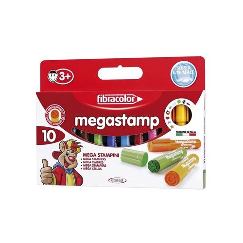Pisaki olbrzymy Mega Stamp 10 kolorów pieczątki-31032