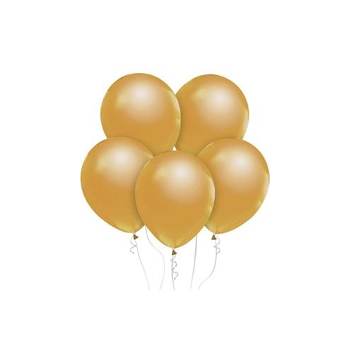 Balony gumowe 12" 30cm 10szt. Ciemny złoty-31247