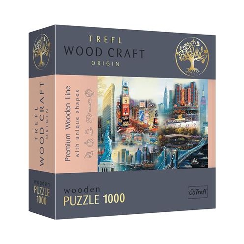 Puzzle drewniane TREFL 1000 Nowy York - kolaż-31303