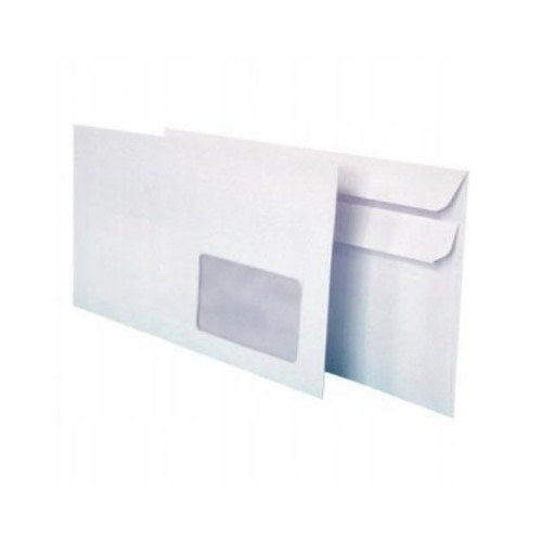 Koperty BIUROWE DL  białe z okienkiem 50szt -31367