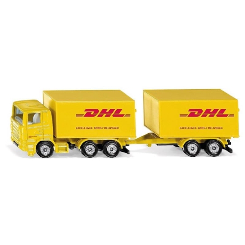 Ciężarówka z przyczepą firmy DHL SIKU Ciężarówka z przyczepą firmy DHL SIKU