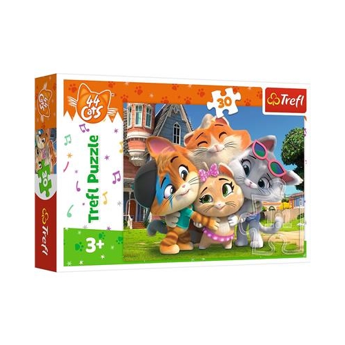 Puzzle TREFL 30 Przyjaźń w kociej krainie 44 Koty-31599