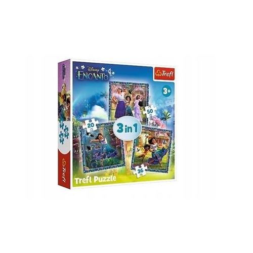 Puzzle TREFL 3w1 Bohaterowie magicznego Encanto-31604