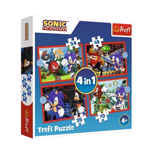 Puzzle TREFL 4w1 Przygody Sonica-31608