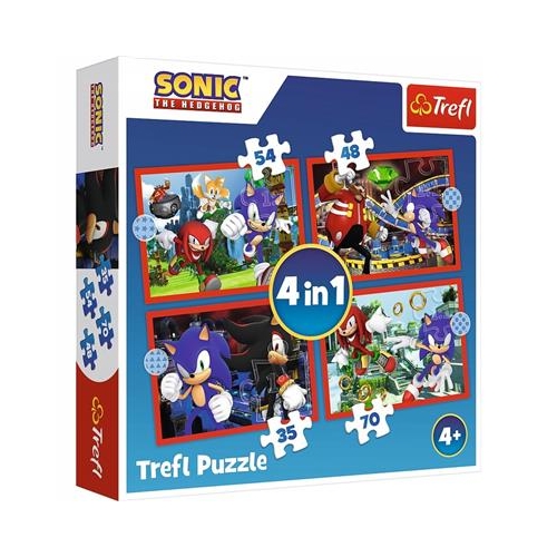 Puzzle TREFL 4w1 Przygody Sonica