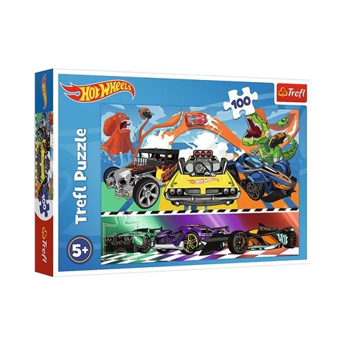 Puzzle TREFL 100 Pędzące samochody Hot Wheels