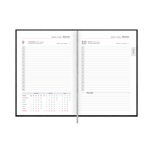 Kalendarz książkowy 2024 Top2000 A4  Granatowy-31692