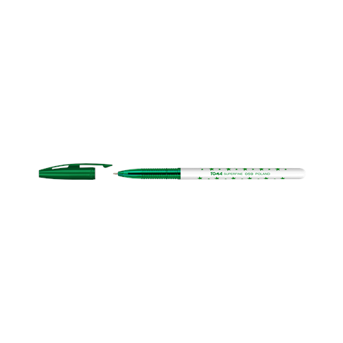 Długopis jednorazowy Toma TO-059 gwiazdki zielony-31737