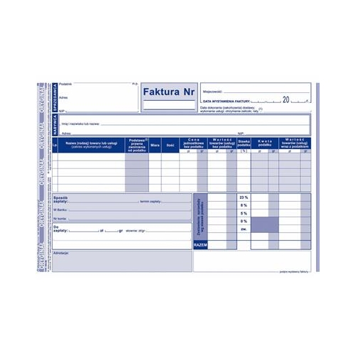 Druk MiP Faktura VAT A5 PEŁNA 103-3 -31757