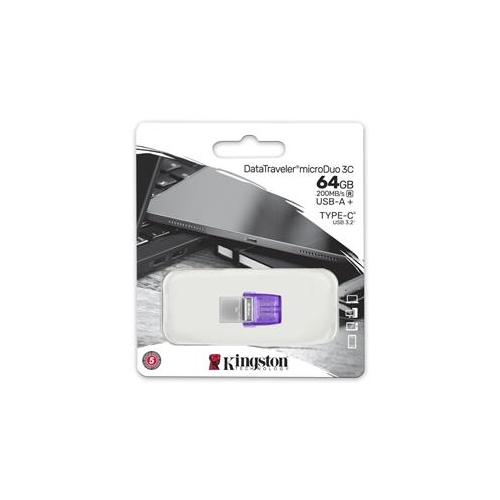 Pendrive Kingston 64GB USB-C DT microDuo 3C+ USB-C-32020