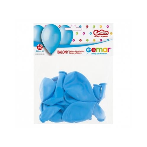 Balony gumowe Gemar 26cm 10szt Błękitne-32408