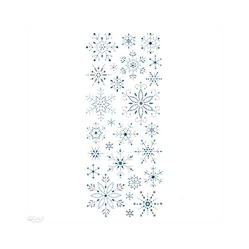 Naklejki brokatowe ornamentowe 26szt Śnieżynki