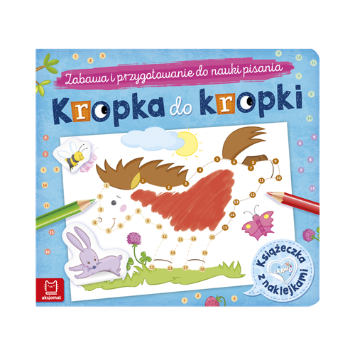 Kropka do kropki. Książeczka z naklejkami Aksjomat