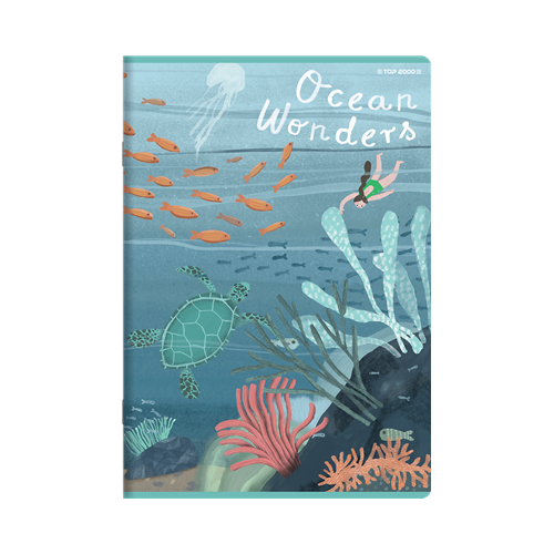 Zeszyt Top2000 A5/32k Linia kolorowa Ocean