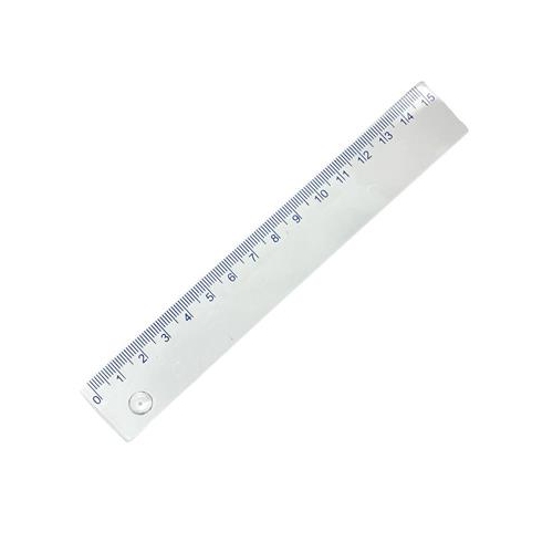 Linijka szkolna i biurowa 15cm PRZEZROCZYSTA 9902