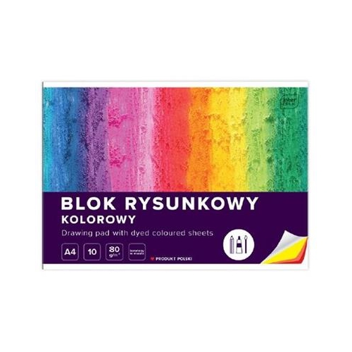 Blok rysunkowy Interdruk A4 10k 80g KOLOR