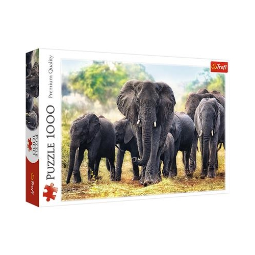 Puzzle TREFL 1000 Afrykańskie słonie