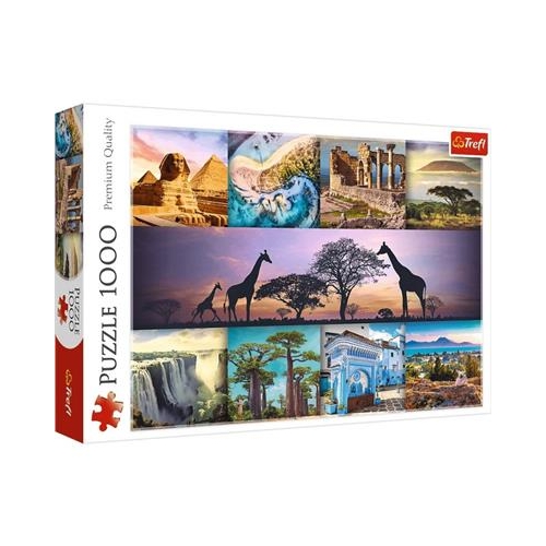 Puzzle TREFL 1000 Kolaż - Afryka