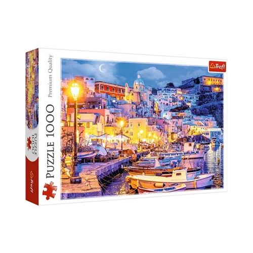 Puzzle TREFL 1000 Wyspa Procida nocą, Włochy