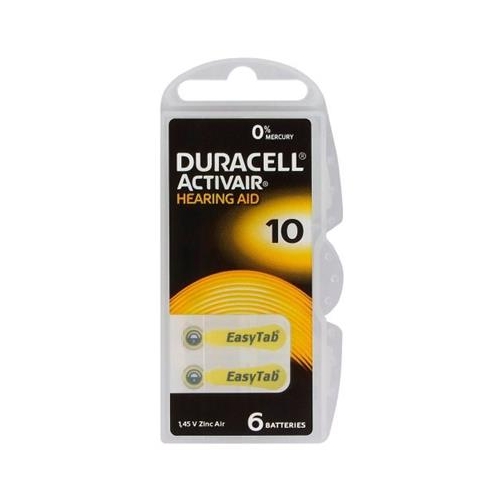 Bateria do aparatu słuchowego Duracell 10 1,45V 6x