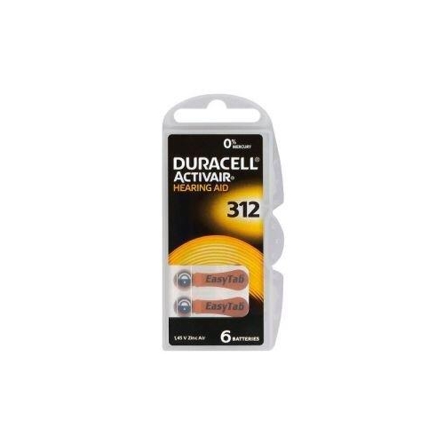 Bateria do aparatu słuchowego Duracell 312 1,45V