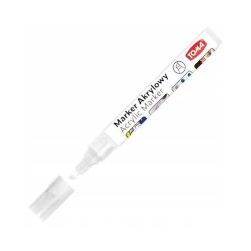 Marker akrylowy TO-403 Ścięty biały