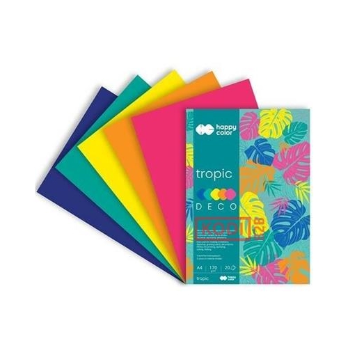 Blok A4 Deco 170g 20ark Tropic Intensywne kolory