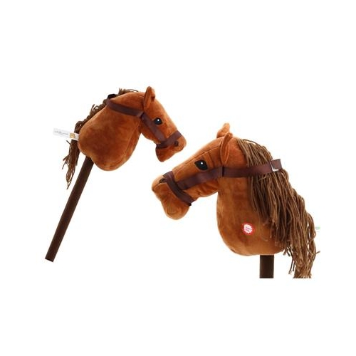 Hobby Horse Konik na kiju brązowa z dźwiękiem
