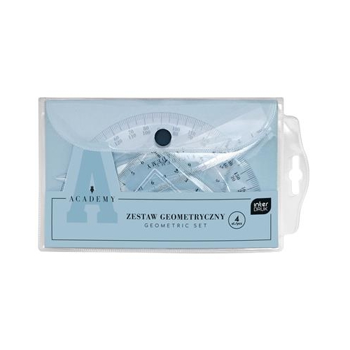 Zestaw geometryczny w etui Academy 4 elementy