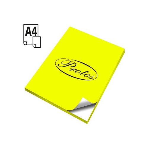 Papier samoprzylepny Protos Żółty Fluo 10szt