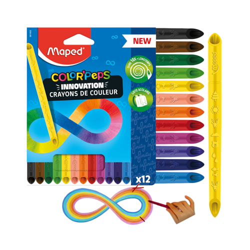 Kredki bezdrzewne Maped Infinity 12 kolorów