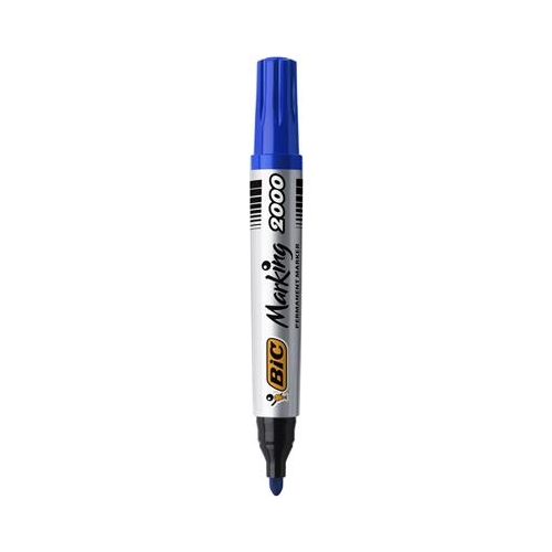 Marker permanentny BIC 2300 Niebieski ścięty