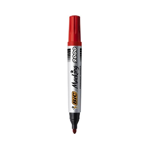 Marker permanentny BIC 2000 Czerwony okrągły
