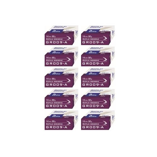 Szpilki Tetis 14mm KRÓTKIE Karton 10x 50g