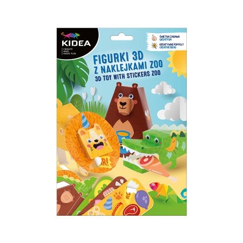 Figurki 3D z naklejkami ZOO Kidea