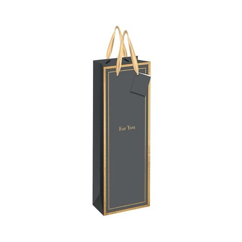 Torebka na butelkę GOLD KN 13x36x8 Szara