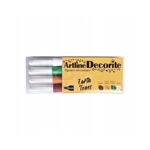 Brush marker Artline AR-035 Zestaw ziemia 4 kolory