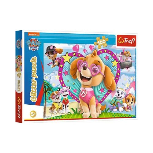 Puzzle TREFL 100 Psi Patrol Skye brokatowe