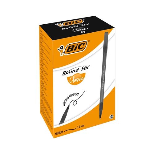 Długopis BIC Round Stic Czarny     60 sztuk