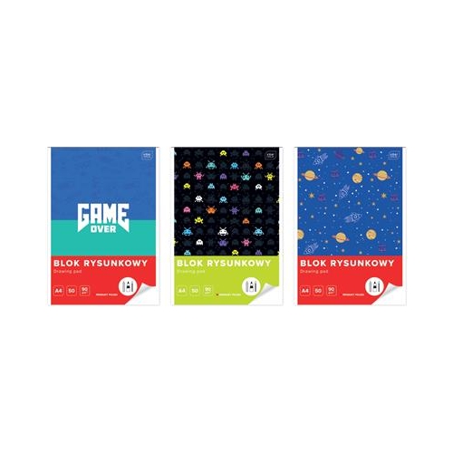 Blok rysunkowy Interdruk 90g 50 kartek Game Over-37376