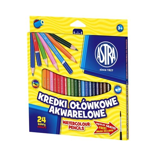 Kredki akwarelowe ASTRA 24 kolory