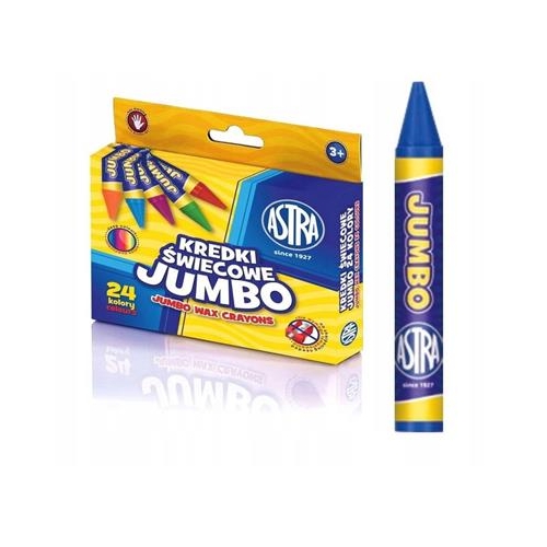 Kredki świecowe Astra 24 kolory JUMBO