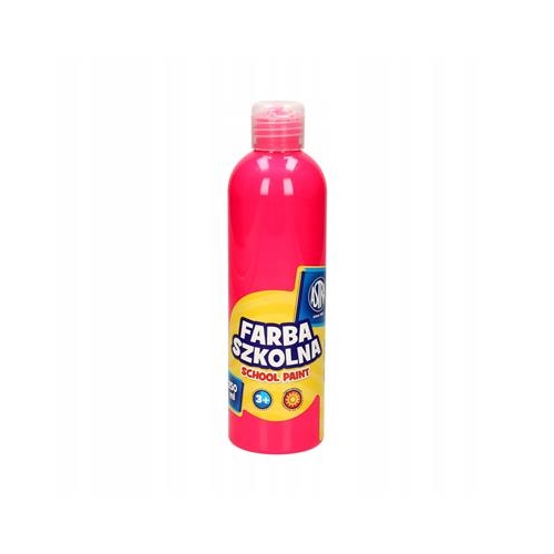 Farba plakatowa szkolna 250ml Fluo różowa
