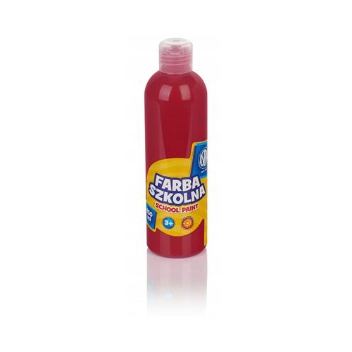 Farba plakatowa szkolna 250ml Czerwona ciemna