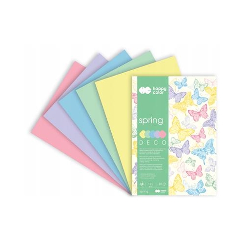 Blok A5 Deco Spring 170g 20ark 5 kol wiosenny MAŁY