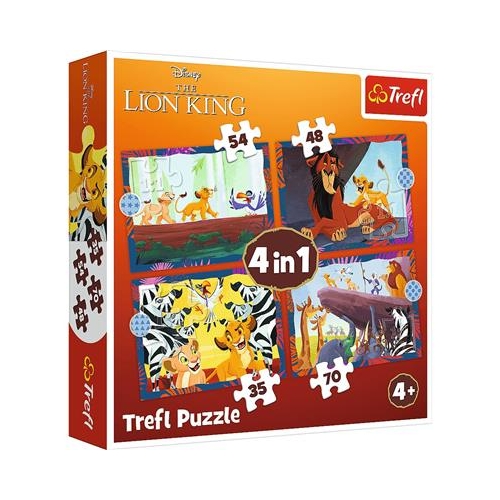 Puzzle TREFL 4w1 Król lew