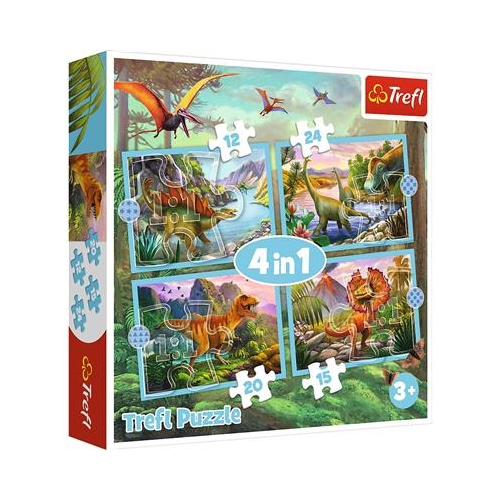 Puzzle TREFL 4w1 Wyjątkowe dinozaury