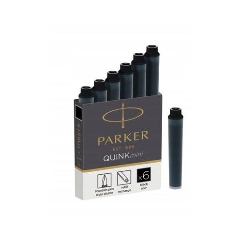 Naboje krótkie mini Parker Czarne 6szt